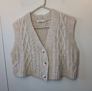 Joëlle Collection Cardigan Women Size Small Crop Super Soft Button Closure